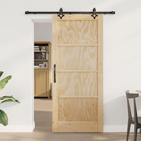 vidaXL Skjutdörr ORKDAL Naturlig 86 x 198,5 cm Massiv furu
