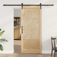vidaXL Skjutdörr ORKDAL Naturlig 86 x 198,5 cm Massiv furu