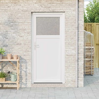 vidaXL Sidentré Dörr Vit 88 x 198 cm PVC