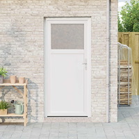 vidaXL Sidentré Dörr Vit 88 x 198 cm PVC