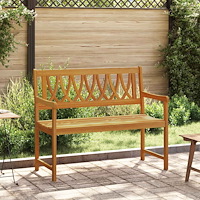 vidaXL Utomhusbänk Naturlig 110 x 55,5 x 90 cm Massivt Akaciaträ