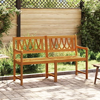 vidaXL Utomhusbänk Naturlig 150 x 55,5 x 90 cm Massivt Akaciaträ