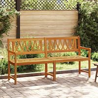 vidaXL Utomhusbänk Naturlig 180 x 55,5 x 90 cm Massivt Akaciaträ