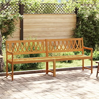 vidaXL Utomhusbänk Naturlig 220 x 55,5 x 90 cm Massivt Akaciaträ