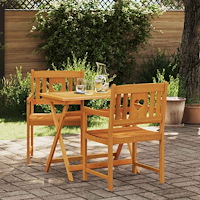 vidaXL Utomhusbänk 2 pcs Naturlig 56 x 55,5 x 90 cm Massivt Akaciaträ