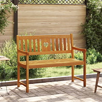 vidaXL Utomhusbänk Naturlig 110 x 55,5 x 90 cm Massivt Akaciaträ