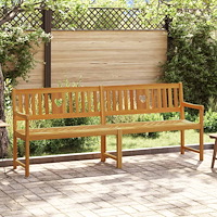 vidaXL Utomhusbänk Naturlig 220 x 55,5 x 90 cm Massivt Akaciaträ