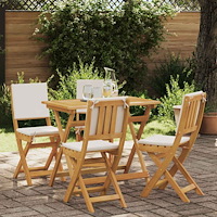 vidaXL Utemöbler Bistro Stolar 4 pcs Gräddvit 38 x 46 x 85 cm