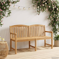 vidaXL Handsnidad Rosabänk 179,5 x 61 x 90 cm Massivt teakträ Naturlig