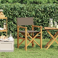 vidaXL Matstol Brun och taupe 56 x 54 x 87 cm Massivt teakträ