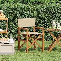 vidaXL Matstol Brun och beige 56 x 54 x 87 cm Massivt teakträ