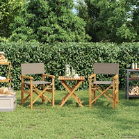 vidaXL Matstol 56 x 54 x 87 cm 100% Polyester Solid-Teak