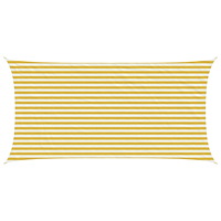 vidaXL Solsätt segel Gul och Vit 2,5 x 6 m HDPE