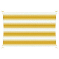 vidaXL Solsätt segel Gul och Vit 4 x 6 m HDPE