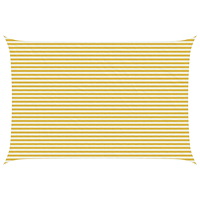 vidaXL Solsätt segel Gul och Vit 4 x 7 m HDPE