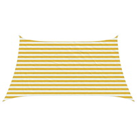 vidaXL Solsätt segel Gul och Vit 3 / 4 x 2 m HDPE