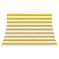 vidaXL Solsätt segel Gul och Vit 3 / 4 x 3 m HDPE