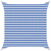 vidaXL Solsätt segel Blå och Vit 3,6 x 3,6 m HDPE