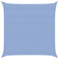 vidaXL Solsätt segel Blå och Vit 6 x 6 m HDPE