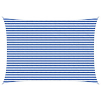 vidaXL Solsätt segel Blå och Vit 3,5 x 4,5 m HDPE