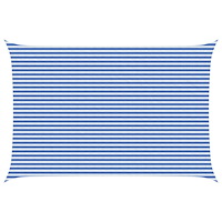 vidaXL Solsätt segel Blå och Vit 4 x 5 m HDPE