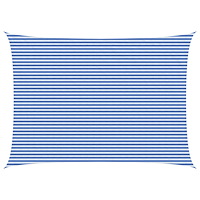 vidaXL Solsätt segel Blå och Vit 5 x 8 m HDPE