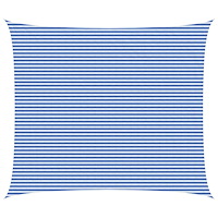vidaXL Solsätt segel Blå och Vit 6 x 8 m HDPE