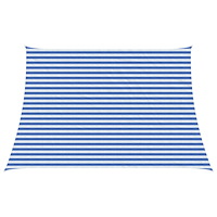 vidaXL Solsätt segel Blå och Vit 3 / 4 x 3 m HDPE