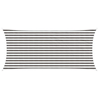 vidaXL Solsätt segel Ljusgrå och vit. 2 x 5 m HDPE
