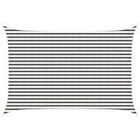vidaXL Solsätt segel Ljusgrå och vit. 3 x 4 m HDPE