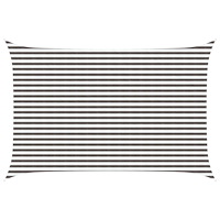 vidaXL Solsätt segel Ljusgrå och vit. 3 x 4,5 m HDPE