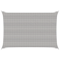 vidaXL Solsätt segel Ljusgrå och vit. 4 x 6 m HDPE