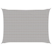 vidaXL Solsätt segel Ljusgrå och vit. 5 x 6 m HDPE
