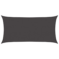 vidaXL Solsätt segel Antracit 2 x 6 m HDPE
