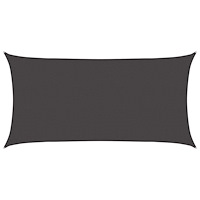 vidaXL Solsätt segel Antracit 2,5 x 6 m HDPE