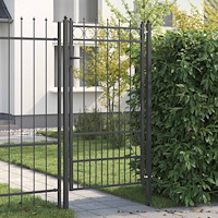 vidaXL Staketgrind HORST Stål Svart Låsbar