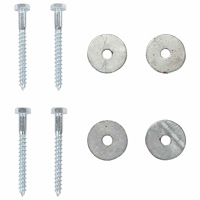 vidaXL Jordankare 6 pcs Silver Ø10 x 60 cm Galvaniserat metall