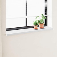 vidaXL Fönsterbräda Vit 120 x 30 x 4,5 cm PVC