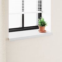 vidaXL Fönsterbräda Vit 80 x 45 x 4,5 cm PVC