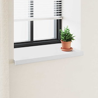 vidaXL Fönsterbräda Vit 100 x 50 x 4,5 cm PVC