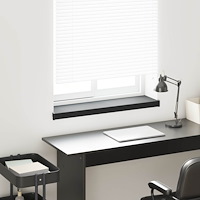 vidaXL Fönsterbräda Svart med träådring 80 x 20 x 4,5 cm PVC