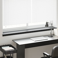 vidaXL Fönsterbräda Svart med träådring 140 x 20 x 4,5 cm PVC