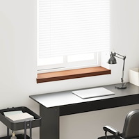 vidaXL Fönsterbräda Brun trä 80 x 25 x 4,5 cm PVC