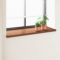 vidaXL Fönsterbräda Brun trä 140 x 50 x 4,5 cm PVC