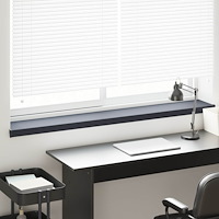 vidaXL Fönsterbräda Anthracit med träådring 140 x 25 x 4,5 cm PVC