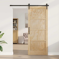 vidaXL Inredningsdörr Naturlig 86 x 211 cm Plywood