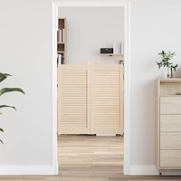 vidaXL Svängdörrar Naturlig 90 x 40 cm Massiv furu