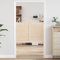 vidaXL Svängdörrar 2 pcs Naturlig Massiv furu