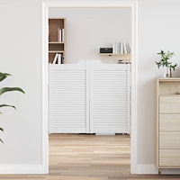 vidaXL Svängdörrar Vit 90 x 50 cm Massiv furu