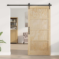 vidaXL Inredningsdörr Naturlig 93 x 202 cm Plywood